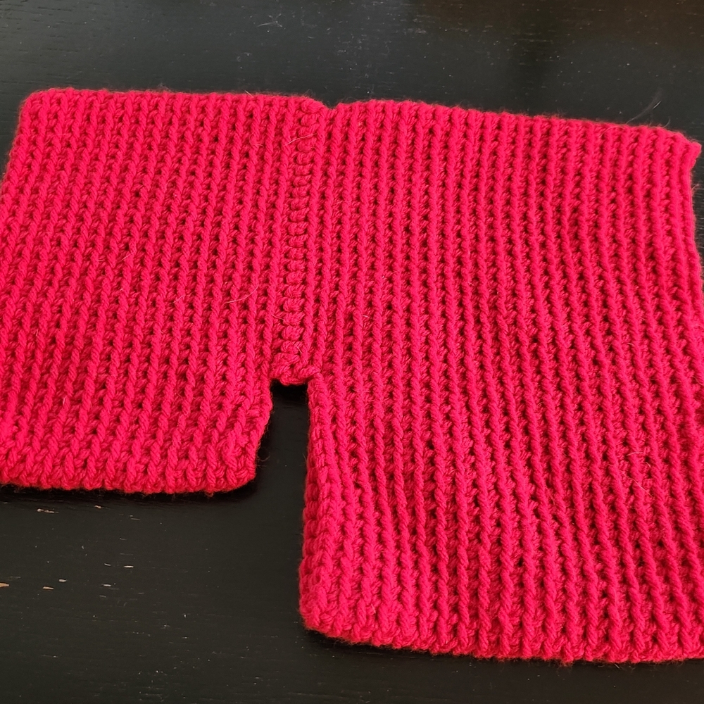 Handmade Red Knit Dog Sweater